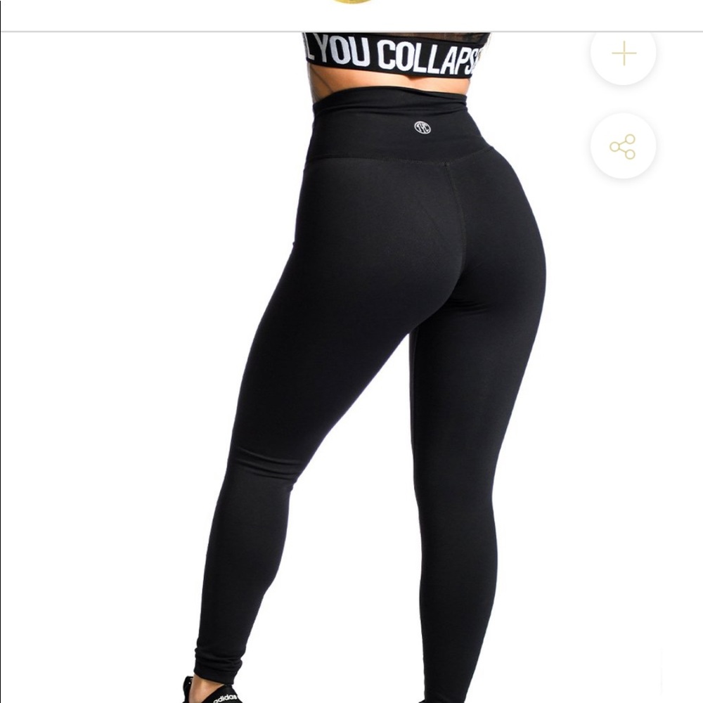 Til you collapse leggings- black